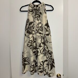 Banana Republic Floral Print 100% Silk Dress